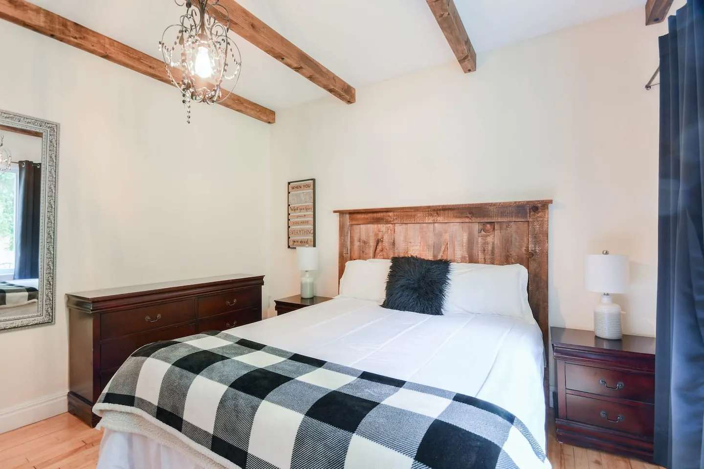 One of the three bedrooms